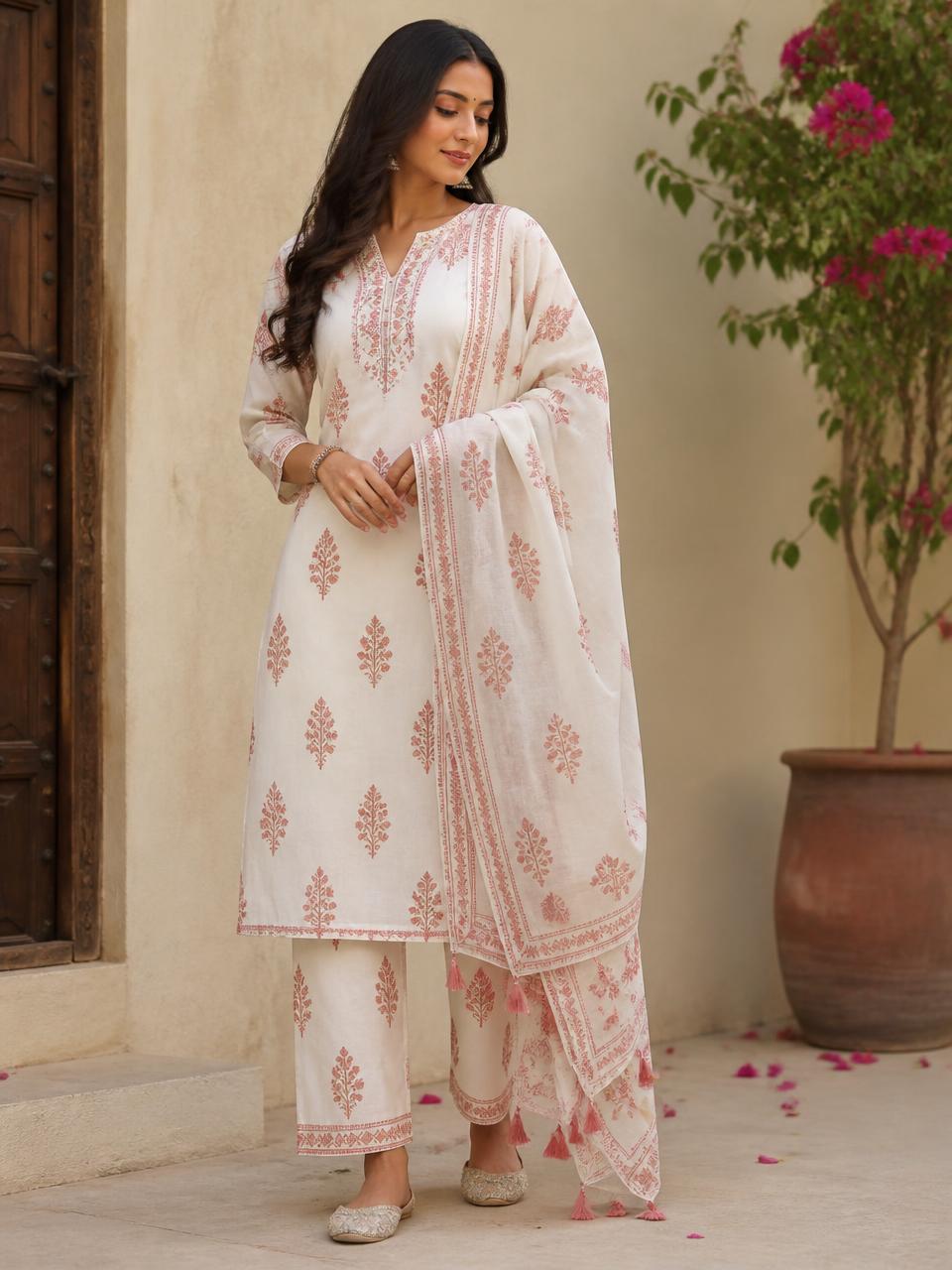 Gulaabi Haveli Kurta Set